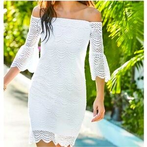 Lilly Pulitzer 	Lexa Off-The-Shoulder Dress White Size S
